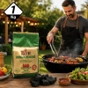 VipMarketim 1 kg Mangal Kömürü - Çıra Hediyeli - Meşe Kömürü