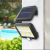 VipMarketim 120 Cob Led Solar Panelli 3 Modlu Duvar Lambası Uzaktan Kumandalı