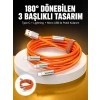 VipMarketim 120W 3 İn 1 Uyumlu Silikon Şarj Kablosu Hızlı Şarj Kablosu