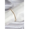 VipMarketim 14K Gold Renk Kaplama Zincirli Model CM Kadın Bileklik 5886