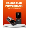 VipMarketim 20.000 mAh Powerbank – 22.5W Hızlı Şarj Çok Kablolu Dijital Göstergeli