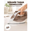 VipMarketim 2200 Watt Buharlı Ütü Kahverengi Seramik Taban Şok Buharlı