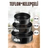 VipMarketim 3 Boy Kelepçeli Kek Kalıbı 24-26-28 Cm Teflon
