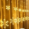 VipMarketim 3 Metre Saçaklı Kar Tanesi Perde LED