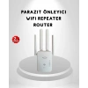 VipMarketim 300Mbps WiFi Menzil Genişletici 4 Antenli WPA3 Güvenlikli Priz Tipi Repeater