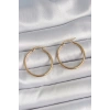 VipMarketim 316 Çelik Gold Renk 27 mm Halka Model Kadın Küpe 5886