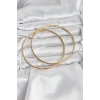 VipMarketim 316L Çelik Gold Renk 75 mm Halka Küpe 5886