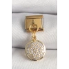 VipMarketim 316L Çelik Gold Renk Sallantı Zirkon Taşlı Yonca Model Nomination Charm 5886