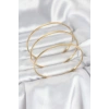 VipMarketim 316L Çelik Gold Renk Simli Model Ajda 65 mm Kadın Bileklik 5886