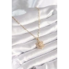 VipMarketim 316L Çelik Gold Renk Zincir Zirkon Taşlı Yıldız Model Kadın Kolye 5886