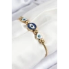 VipMarketim 316L Çelik Göz Charm Model Gold Renk Kadın Bileklik 5886