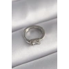 VipMarketim 316L Çelik Gümüş Renk Kare Zirkon Taşlı Tragus Piercing 5886
