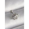 VipMarketim 316L Çelik Gümüş Renk Zirkon Taşlı Güneş Tragus Piercing 5886