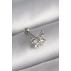 VipMarketim 316L Çelik Gümüş Renk Zirkon Taşlı Kelebek Tragus Piercing 5886