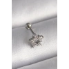 VipMarketim 316L Çelik Gümüş Renk Zirkon Taşlı Yıldız Model Tragus Piercing 5886