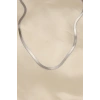 VipMarketim 316L Çelik Silver Renk 45 cm İtalyan Zincir Model Kadın Kolye 5886