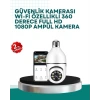 VipMarketim 360° Panoramik Görüntüleme Sunan Ampul Tipi Güvenlik Kamerası