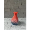 VipMarketim 3D Dalga Desenli Kalp Formlu Dekoratif Vazo Pembe 15 cm