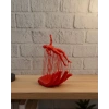 VipMarketim 3D El Formlu İnsan Figürü Kırmızı Soyut Tasarım Dekoratif Biblo 12x18 cm