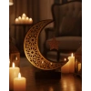 VipMarketim 3D Hilal Yıldız Dekoratif Obje 23x23 cm Modern ve Manevi Tasarım