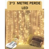VipMarketim 3x3 Metre Perde LED Işık – Parti ve Bahçe Dekorasyonu