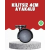 VipMarketim 4 cm Kilitsiz Tekerlek Ayak Seti Zemin Koruyucu