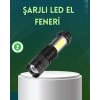 VipMarketim 4 Modlu USB Şarjlı LED El Feneri Kamp ve Outdoor