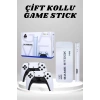 VipMarketim 4K HD Görüntü Kaliteli Retro Game Stick 20000 Oyunlu Çift Kollu Beyaz Game Stick