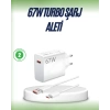 VipMarketim 67 Watt Çift Turbo Şarj Adaptörü Reno 4 5 6 Uyumlu