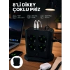 VipMarketim 8li Dikey Çoklu Priz 4 USB 2 Type-C Girişli Akım Korumalı Uzatma Prizi
