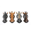 VipMarketim Ahşap Duvara Asmalı 20 Cm Zebra Maske