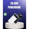 VipMarketim Akıllı LCD Ekranlı 20.000mAh Powerbank PD + USB + Type-C