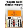 VipMarketim Akıllı Saat 7 Farklı Kordonlu Arama Cevaplayan Bildirim GPS Özelliği