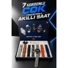 VipMarketim Akıllı Saat 7 Kordonlu Yeni Nesil Arama Cevaplayan Çok Fonksiyonlu