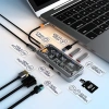 VipMarketim ALLY 10in1 Type-c To USB3.0 + USB2.0 *2 + Type-c PD + 3.5mm + HDMI + VGA + SD + TF + Ethernet Çoğalt-(5775)
