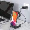 VipMarketim ALLY 15W 3in1 Şarj Standı Wireless Kablosuz Şarj iPhone+iWatch+AirPods YM-UD21-(5775)