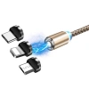 VipMarketim ALLY 1M Magnetic-Miknatisli Usb Sarj Kablosu 3 Baslik(iPhone+Type-C+Micro-(5775)