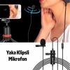 VipMarketim ALLY 3.5MM Universal Lavalier Kablolu Yaka Mikrofonu 6 Metre-(5775)