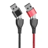 VipMarketim ALLY 3in1 Type-C + USB To Lightning + Type-c + Micro Usb Şarj ve Data Kablosu-(5775)