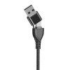 VipMarketim ALLY 3in1 Type-C + USB To Lightning + Type-c + Micro Usb Şarj ve Data Kablosu-(5775)