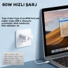 VipMarketim ALLY 5in1 iPhone+ Type-C+ USB Seyahat için 60W Hızlı Şarj Kablo Seti-(5775)