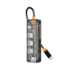 VipMarketim ALLY 5in1 Type-c To USB3.0 *4 + Type-c Çoğaltıcı Transparan Hub-(5775)