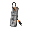 VipMarketim ALLY 5in1 Type-c To USB3.0 + USB2.0 *2 + Type-c PD 100W + HDMI Çoğaltıcı Transparan Hub-(5775)