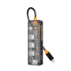 VipMarketim ALLY 5in1 Type-c To USB3.0 + USB2.0 *2 + Type-c PD 100W + HDMI Çoğaltıcı Transparan Hub-(5775)