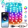 VipMarketim ALLY 5MT 50 LED RGB Bluetooth Telefonla Kontrol Edilen Usb Led Lamba İos-Android-(5775)