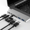 VipMarketim Ally 6 İn1 Usb-C Hub Daul USB 3.0 Type-C Şarj Kart Reader Çoğaltıcı Hub-(5775)