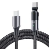 VipMarketim ALLY 60W UsB Type-C Pd Hızlı Şarj Kablosu 2metre Döner Başlıklı Kablo-(5775)