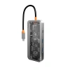 VipMarketim ALLY 8in1 Type-c To USB3.0 + USB2.0 + Type-c + PD + HDMI + SD + TF + Ethernet Çoğaltıcı Transparan H-(5775)