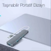 VipMarketim ALLY ADS-301C 5 in 1 Type C Dönüştürücü 4 Usb Portlu Adaptör Hub Çoklayıcı-(5775)
