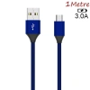VipMarketim Ally Android Micro Usb 3.0A Hızlı Halat Usb Şarj Kablosu 1MM-(5775)